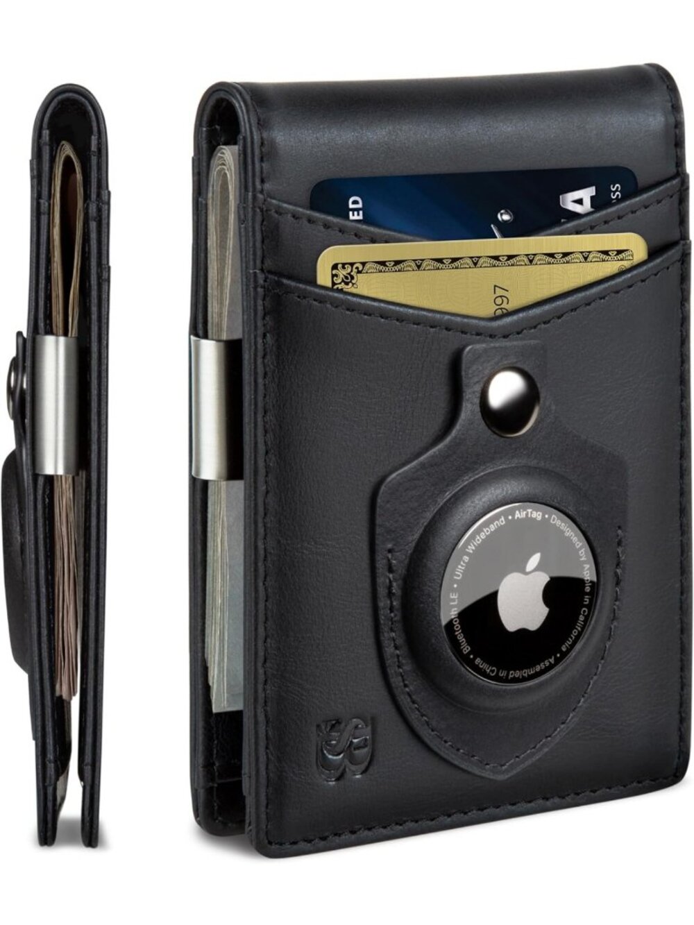 Slim Minimalist Money Clip Wallet - RFID Blocking Front Pocket Card Holder for